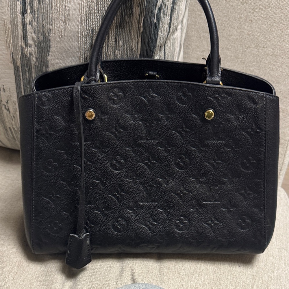 Louis Vuitton Black Embossed Tote